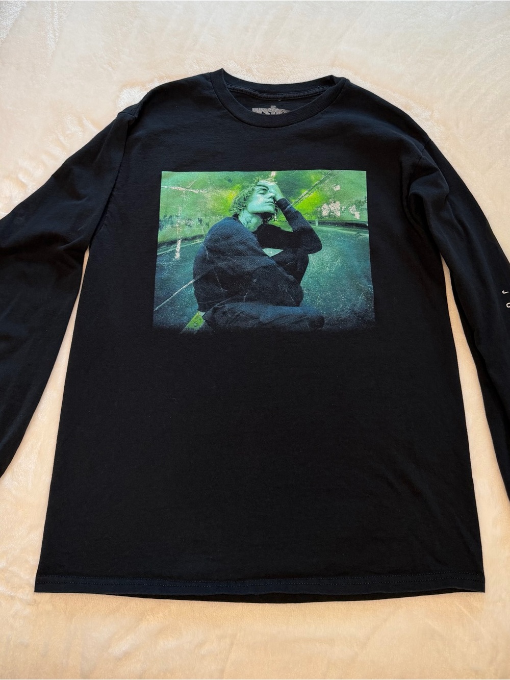 Justin Bieber Justice world Tour Concert Black Long-Sleeve Shirt unisex sz Med